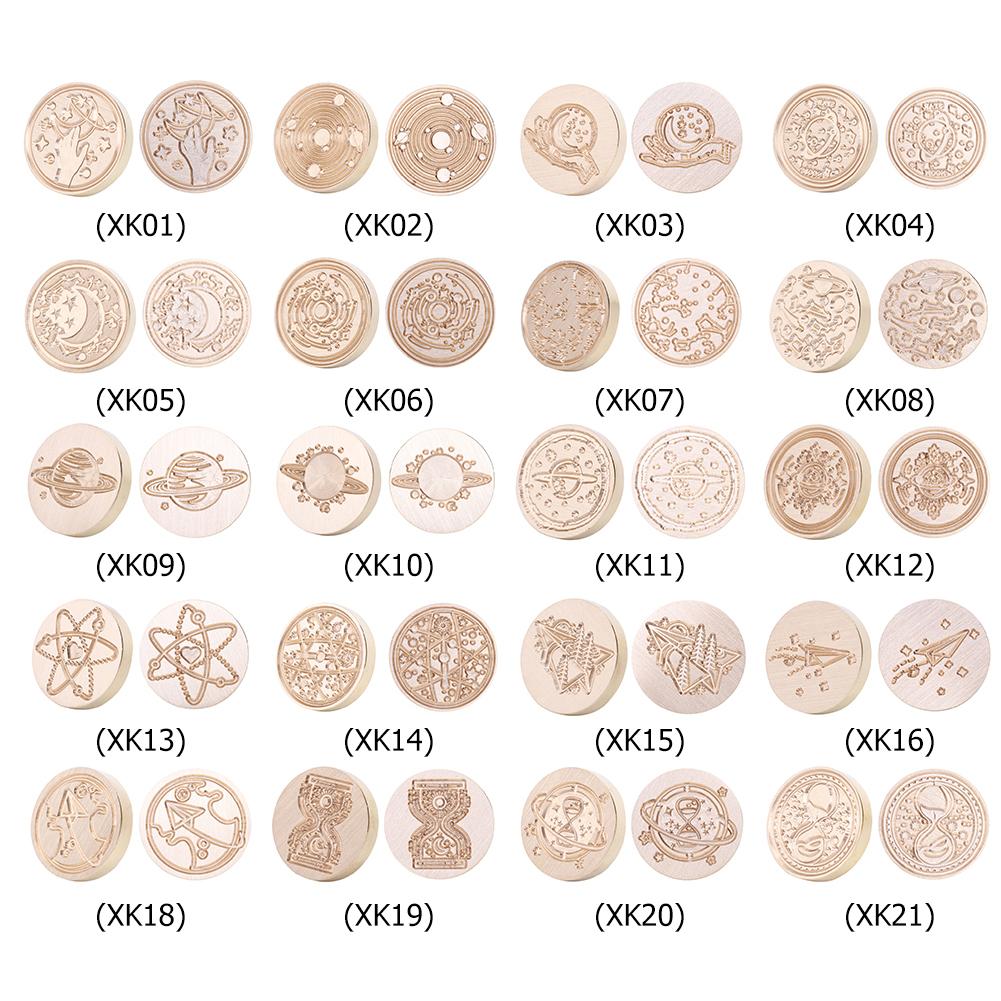 Selo de cera de céu estrelado retrô cabeça de carimbo de fogo tinta para cartão faça você mesmo envelopes selos