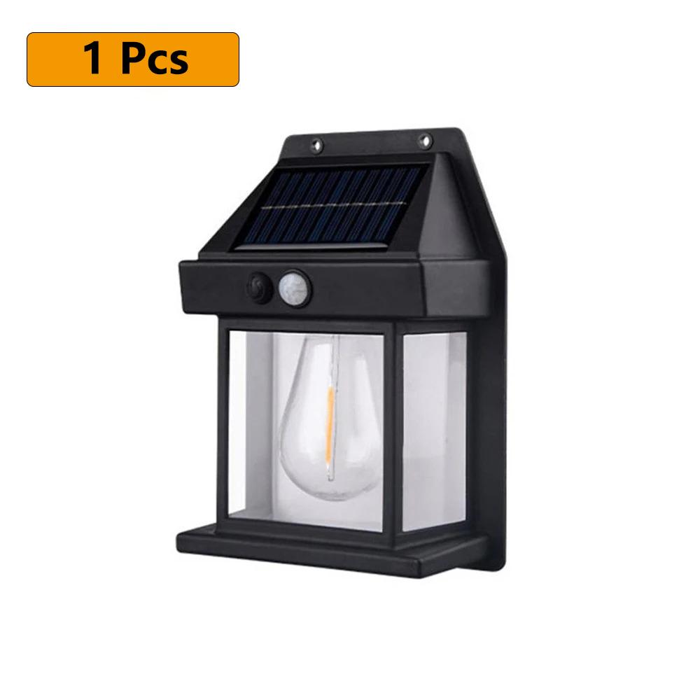 LED Solar Wall Lamp Household Garden Tungsten Lamp Outdoor Waterproof Wall Light with Motion Sensor Villa Lighting Night Light
