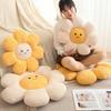 Kawaii Solsikkepute Tegneserie Blomsterformet pute Sengesofa Ryggpute Soverom Stue Sittepute Barnegaver