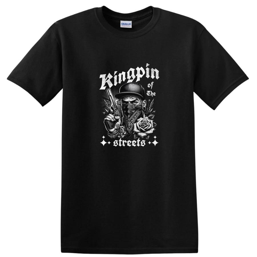 Gangster Tattoo Art T Shirt Urban Style Graphic Design Tee w/ Gun Roses XL