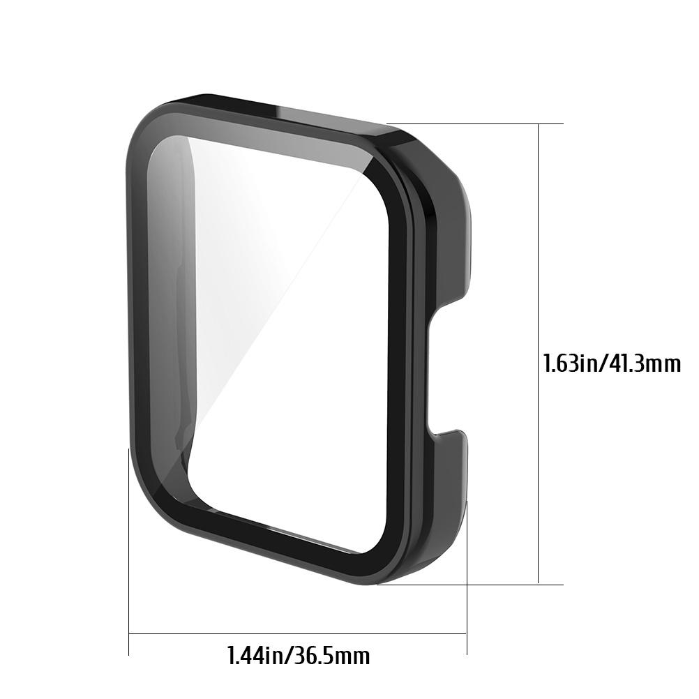 Smartwatch-Gehäuse Displayschutzfolie Smartwatch-Gehäuseabdeckung für Xiaomi Watch 2 Lite für Redmi Watch 2 Schwarz