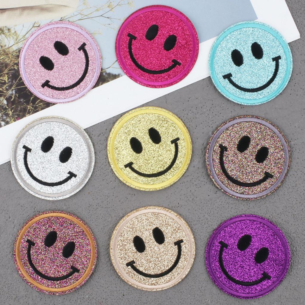Gypsy Smiley Face Embroidery Cloth Sticker Pentagram Patch Sticker Computer Embroidery Label Clothes Decoration Expression Subsidy Ironing