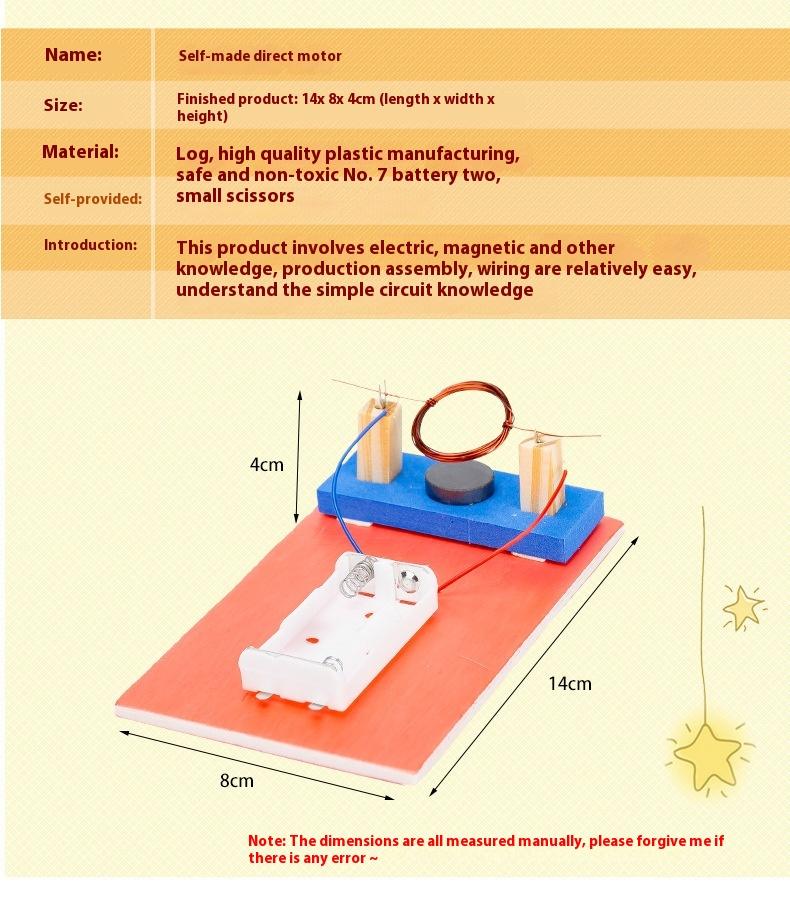 Diy Electromagnetism Electrical Motor Model Metal Coil Magnetism Physics Science Experiment Aids Educational Students Toy