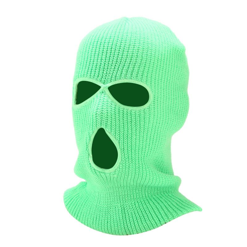 2025 New Fashion 3-Hole Knitted Full Face Cover Ski Mask Winter Balaclava Warm Knit Full Face Mask For Outdoor Sports