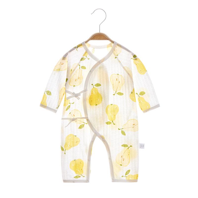 

Newborn Pure Cotton Jacquard Bodysuit - Summer Cool, Breathable Baby Romper 59cm (3.5-6.9kg, 52-59cm)