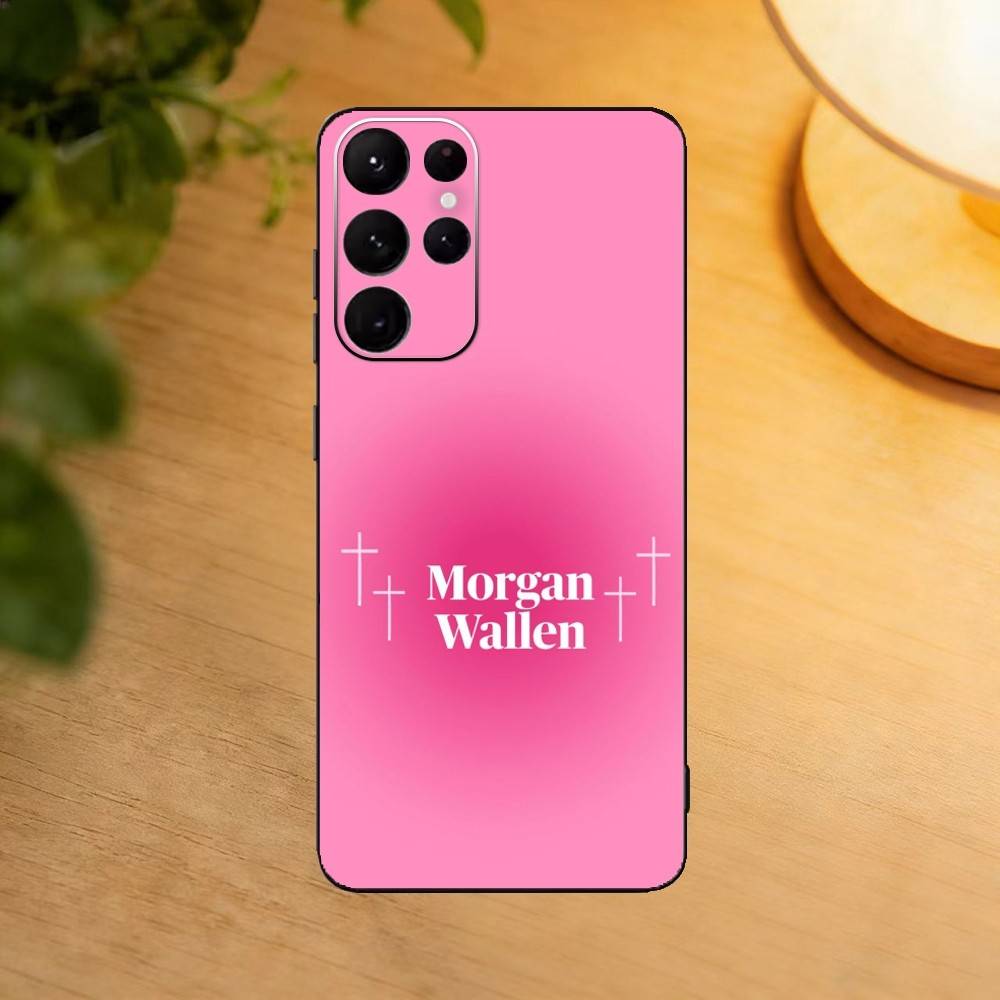 M-Morgan Wallen S-Singer phone Case For Samsung S25,24,21,22,23,30,Ultra,20,Plus,Fe,Lite,Note Soft Black Cover