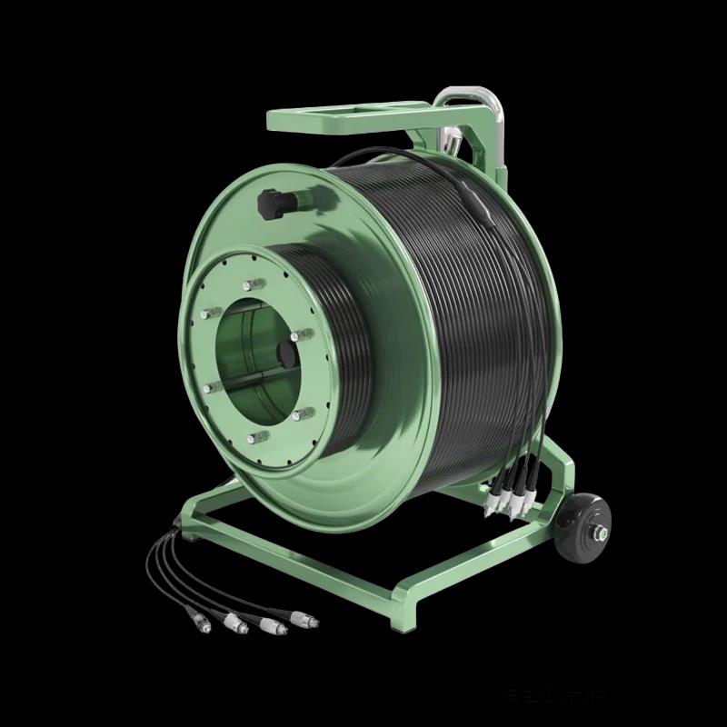 Hongji TPU Armored Fiber Optic Field Cable with Winding Reel