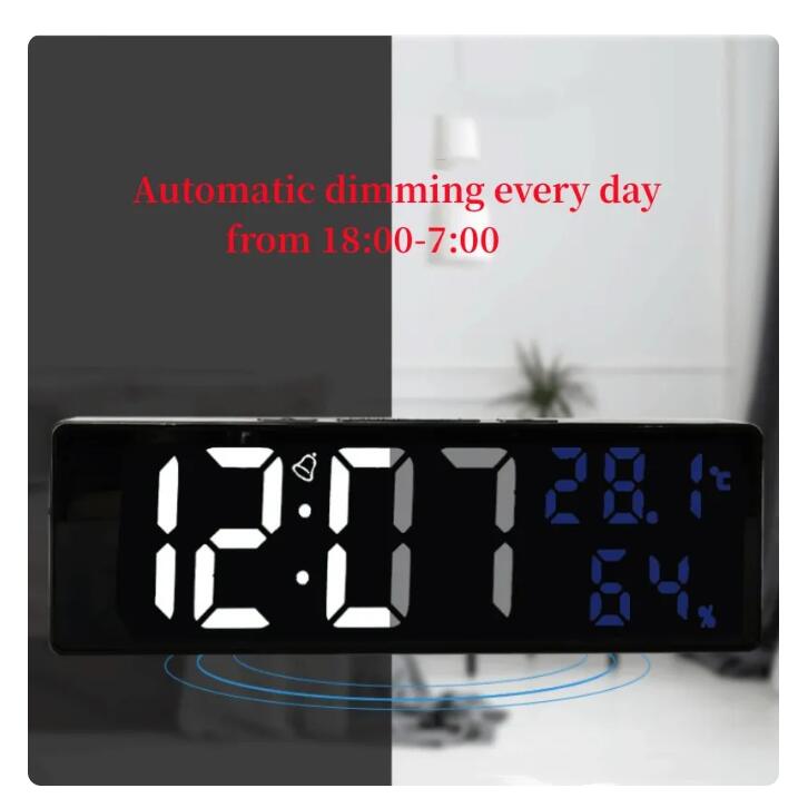 Orologio Digitale da parete a led datario sveglia digitale.TX-9309