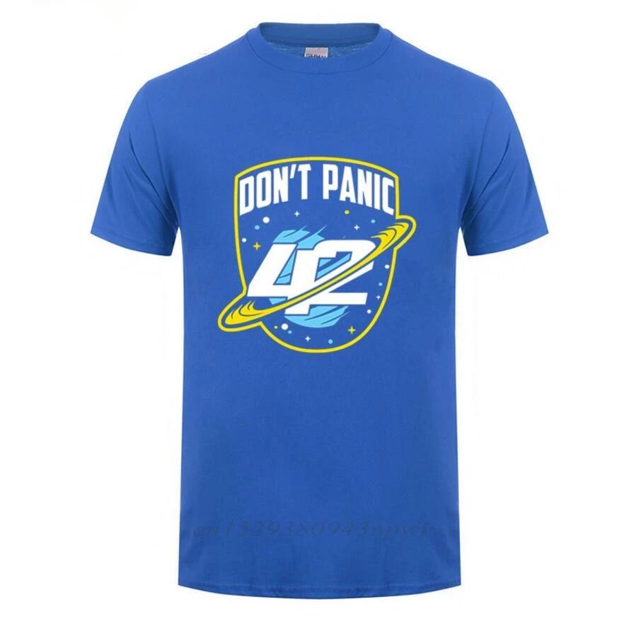2024 Fashion Custom T shirt dont panic sci-fi 42 Hitchhiker Guide To The Galaxy T-shirt Retro Science Guide Tshirt camiseta