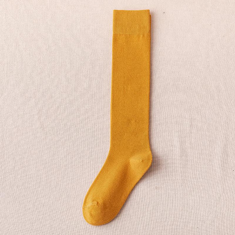 Japanese Style Black & White Cotton JK Uniform Socks: Mid-Calf & Over-the-Knee Styles for Autumn & Winter