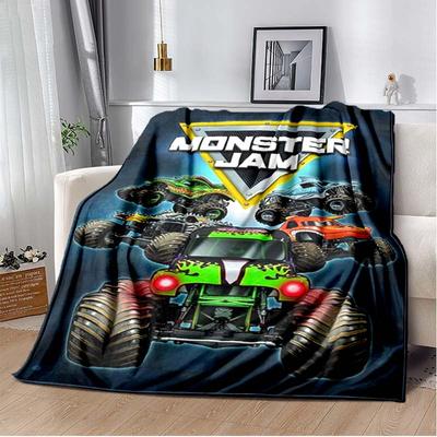 Monster Jam Grave Digger Truck Hot Wheels Sofa Blanket Lightweight Warm Insulation Blanket Bed Office Car Knee padsThrow Blanket