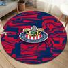Club Deportivo Guadalajara Round Area Rug,Carpet Rug for Living Room Bedroom Sofa Playroom Decor,Non-slip Floor Mat