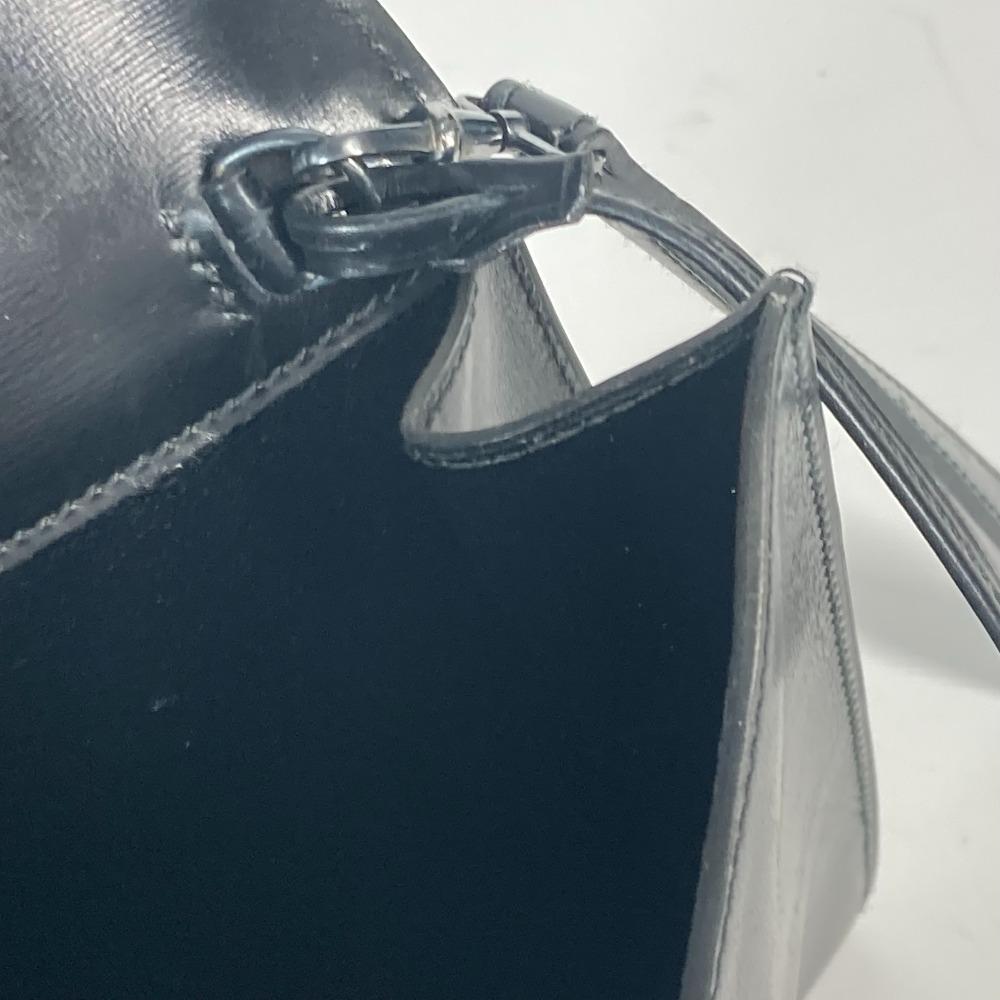 Hermes Bag Pouch Kirius With Strap Clutch Bag Boxcalf Black