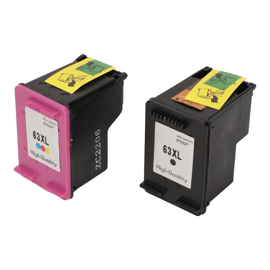 2 Pcs 63XL Black Color Ink Cartridges High Capacity Improve Efficiency Printer Accessories for HP