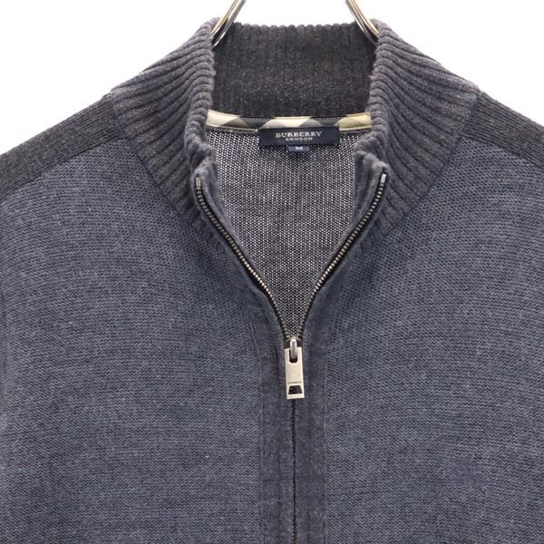 Burberry Made In Japan Knit Jacket M Gray Sanyo Shokai Men's Used