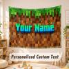 Custom Name Text Tapestry,Minecraft Boho Wall Hanging, Decorative Backdrop Tapestry For Room