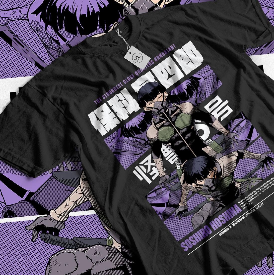 Kaiju no 8 T-shirt Mina Shiro kaij Manga Horror Anime GifT-shirt All Size XL