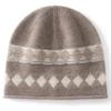 Cashmere hat women's autumn and winter outdoor warm and cold-proof bag head ear protection hat color matching versatile knitted wool hat