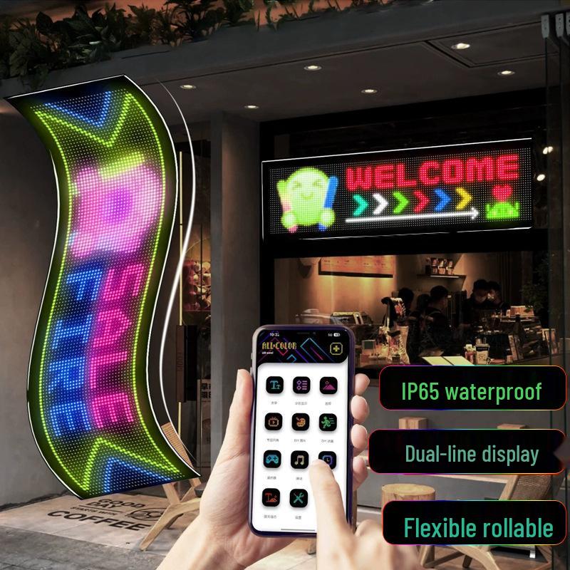 

Светодиодный дисплей на окно с управлением по Bluetooth: Гибкий экран для прокрутки для использования в мобильном приложении No