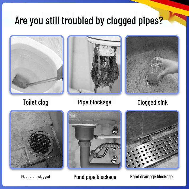 Sewer & Toilet Pipe Unblocker for Drains & Grease Removal