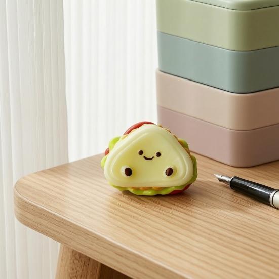 Layered Sandwich Stress Relief Toy, Slow Rising Cartoon Sandwich Squeeze Toy, Detachable Sandwich Fidget Toy for Kids Adults