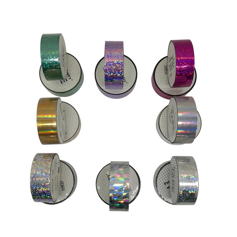 Reflective Colorful Laser Tape for Stationery, Books, Desks, Chairs, and Gift Wrapping Decorations
