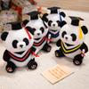 Tocco da Laurea Panda Peluche Giocattolo Peluche Seduto Animale Cartone Animato Università Collage Dottore Mascotte Souvenir Regalo
