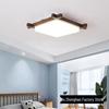 Modern Chinese Solid Wood LED Ceiling Light for Bedroom, Restaurant, Study, Corridor, or Balcony