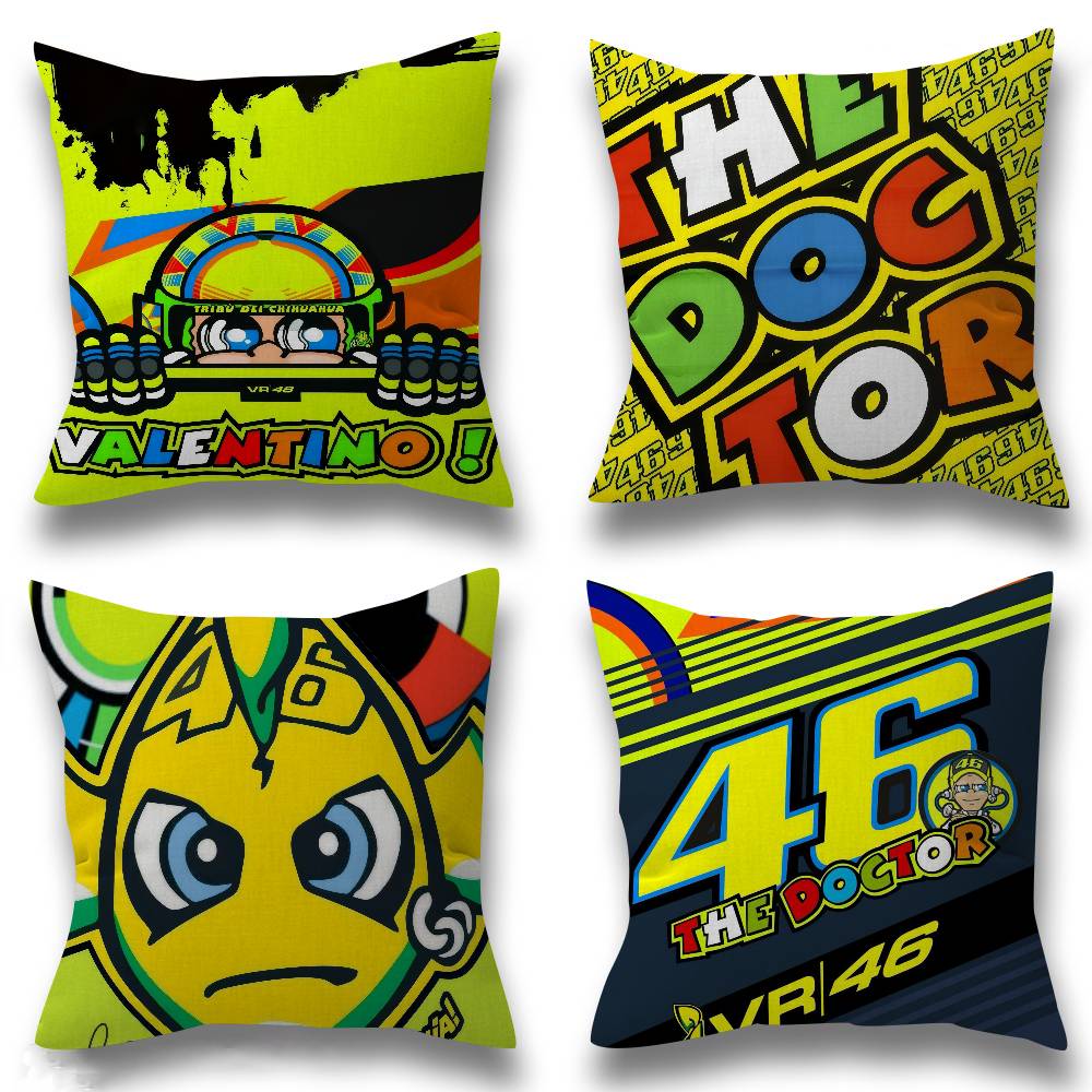 Panika Chen Unisex V-Valentino Moto Gp R-Rossi 46 Pillowcase Toon Gift Cushion Cover Bedroom Home Sofa Chair Seat Decor Pillow Case
