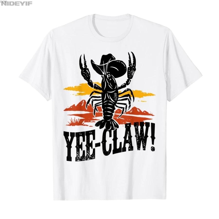Cajun Seafood Festival Cowboy Crawfish Funny Meme Yee Claw Tshirt For Men Women 100 Cotton T Shirts Short Sleeve Tops 05012 S