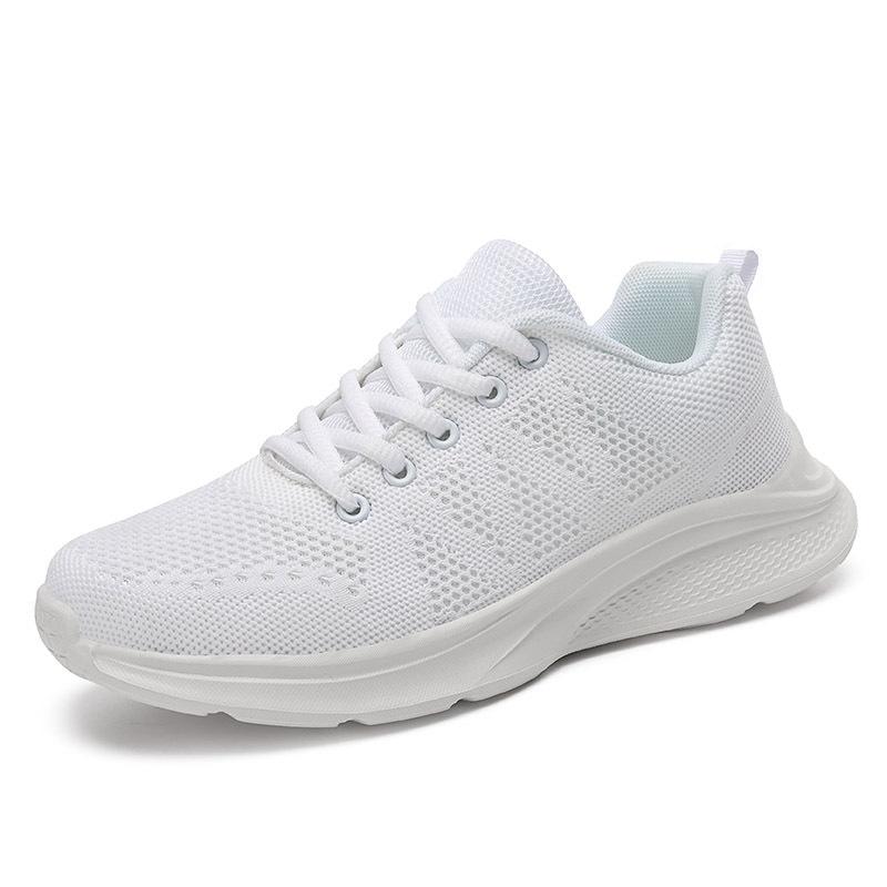 Large Size Women's Shoes Fly-woven Mesh Outdoor Sports Shoes Students Casual Versatile Running Shoes Women Light and Breathable