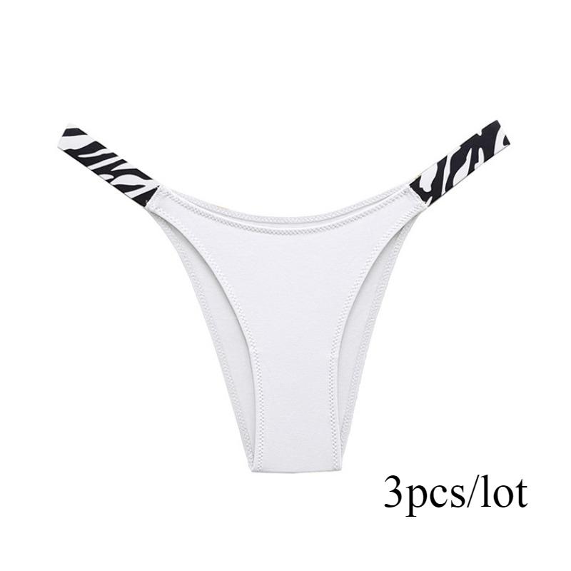 3 Stück/Los Baumwolle Half Pack Hüftunterwäsche Damen Bequem Zebra Leopard Muster Seitentasche Damen Slips L