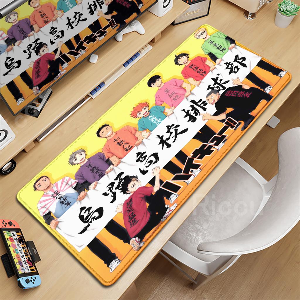 Xxl Laptop Carpet Mouse Pad Anime Haikyuu Manga Mm Keyboard Office Rubber Deskmat Game Anti Slip Hd Printing Mousepad Diy