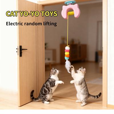 Cat Automatic Teaser Toy Electric Smart Door Hanging Interactive Toy Smart Bouncing Yo-yo For Cats Self-Entertaining Pet Gadget