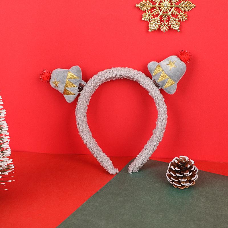 Christmas Cute Santa & Reindeer Plush Headband for Women - Autumn/Winter Mori Style Hair Accessory