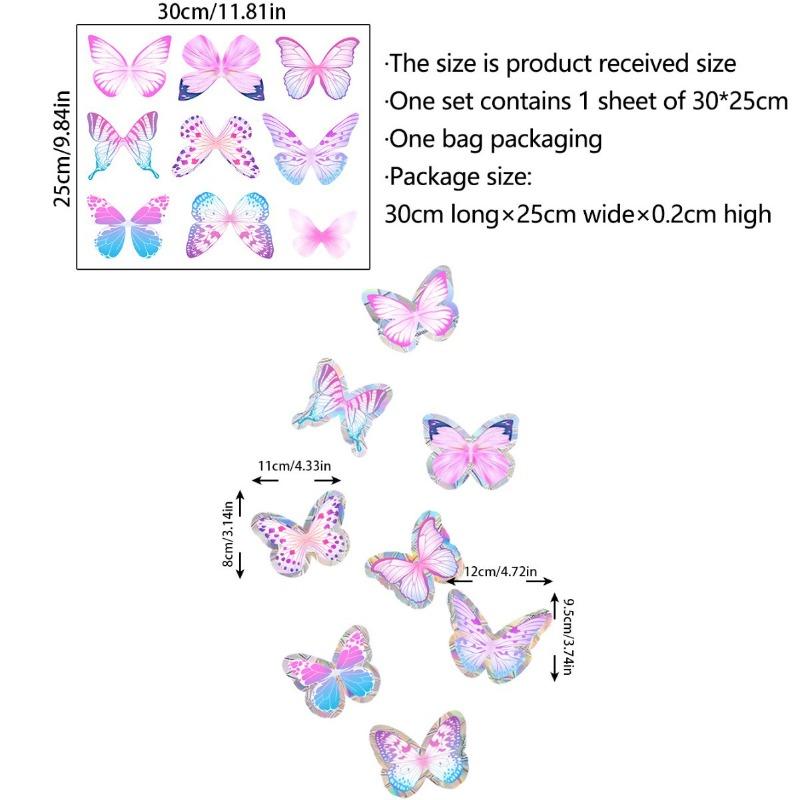 Neue Regenbogen Löwenzahn Gänseblümchen Schmetterling Lotus Meerjungfrau Sonnenlicht Doppelseitige Statische Fensteraufkleber für Heimdekoration