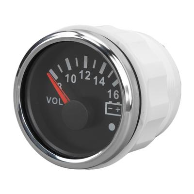 52MM Boat Voltmeter DC9 To 32V Pointer Voltage Gauge with Colorful Backlight for RVs Yachts Fishing Boats Ships