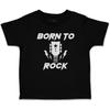 Custom Toddler T-Shirt Born To Rock with Guitar Cotton Boy & Girl Clothes