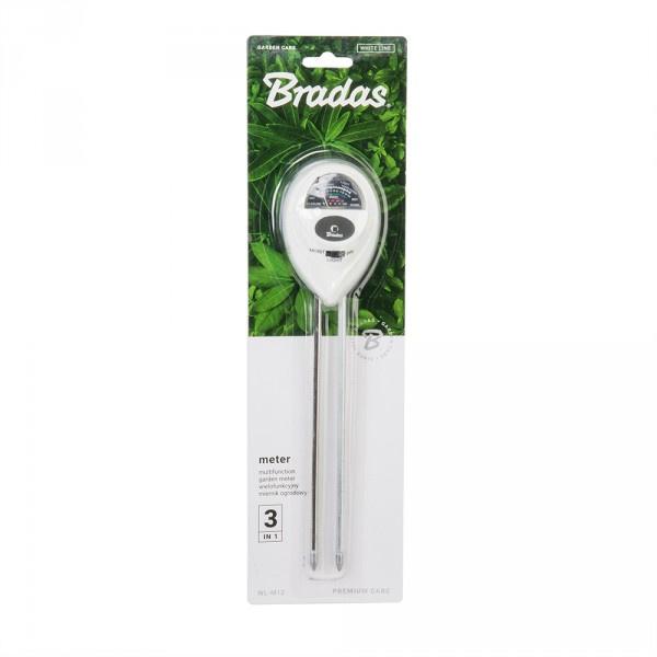 3-Function Oval White Line Garden Meter Soil Moisture Tester