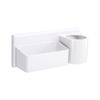 No-Drill Wall-Mounted Hair Dryer Holder with Storage Shelf
