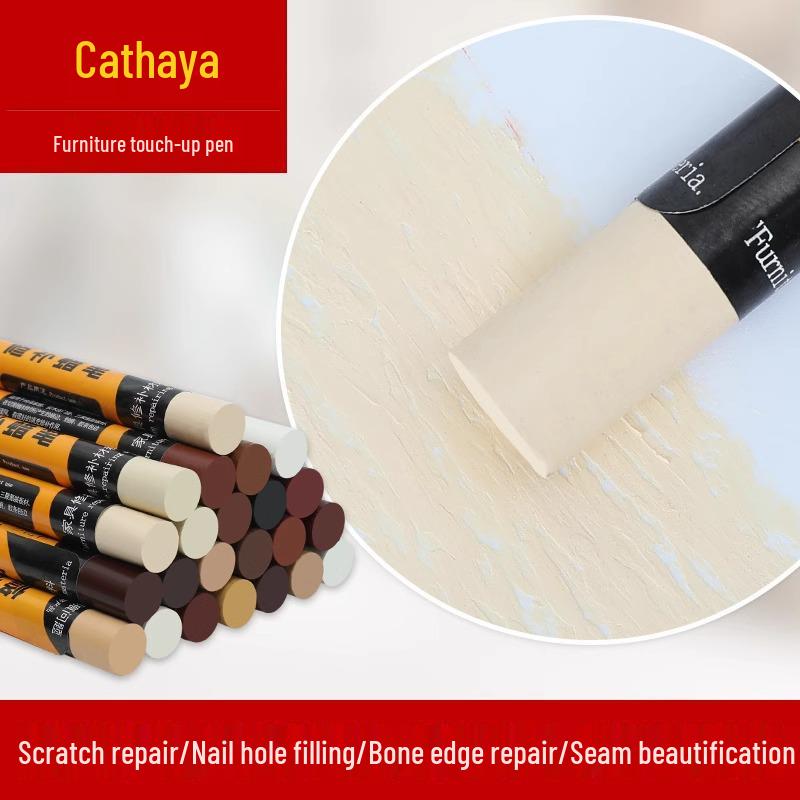 

Комплект для ремонта деревянной мебели: Карандаш для подкраски, Ремонтный карандаш, Заполнитель царапин и Паста для краски