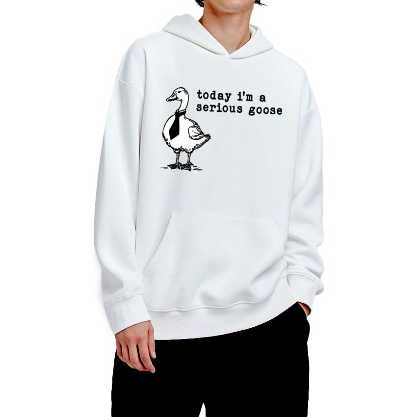 Funny Today I'm A Serious Goose Funny Silly Meme Graphic Hoodies Unisex harajuku fashion Sweatshirt Men women Fleece pullovers