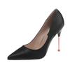 2025 Spring New Simple Temperament Pointed High Heels Women's Thin Heels Internet Celebrities Girls Black Banquet Shoes