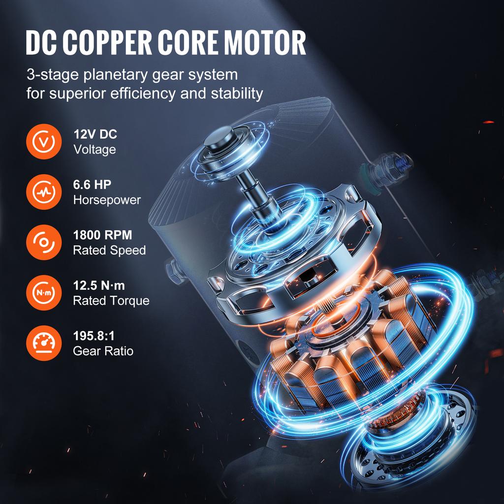 SucceBuy 13500lbs Electric Winch Car Truck Winch with 80ft Synthetic Rope Wireless & Wired Remote Control for Towing Off-Road