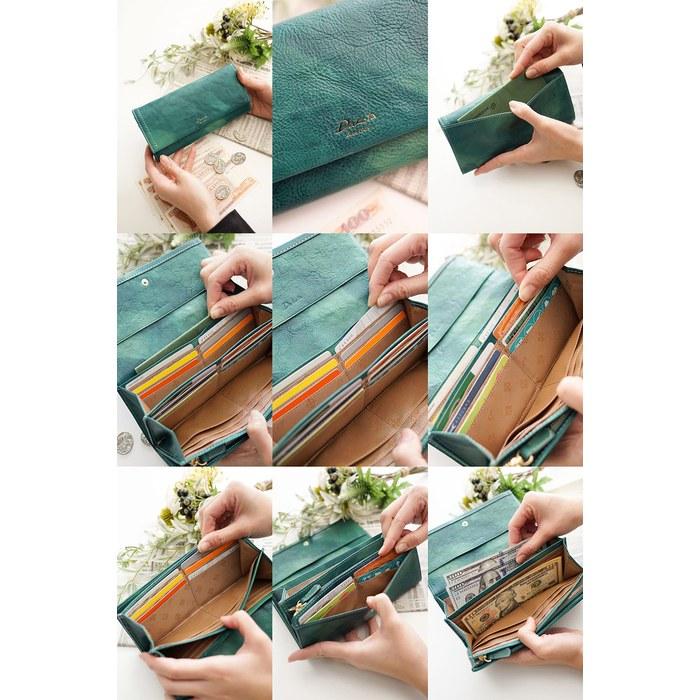 [Dakota] Long Wallet Genuine Leather Women's Blue DA-30682-65 9.5 x 19.5 x 3 cm