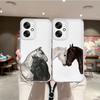 White Black Horse Case for Xiaomi Poco X3 Pro X3 NFC Soft Phone Cover