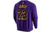 Jordan NBA Los Angeles Lakers, Alphanumeric Crew Neck Loose Fit Fleece Lined Sweatshirt Men's Purple DR2409-508