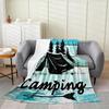 Feelyou Camper Plush Throw Blanket AllSeason Bed Blanket Rustic Wooden Brown White Flannel Fleece Gift for Women Mom Wife Queen