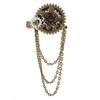 Metall Brosche Anstecknadel Revers Anstecknadel Anzug Krawattennadel Steampunk Haarspange für Damen Herren Mantel Hüte Schmuck Zubehör Gold