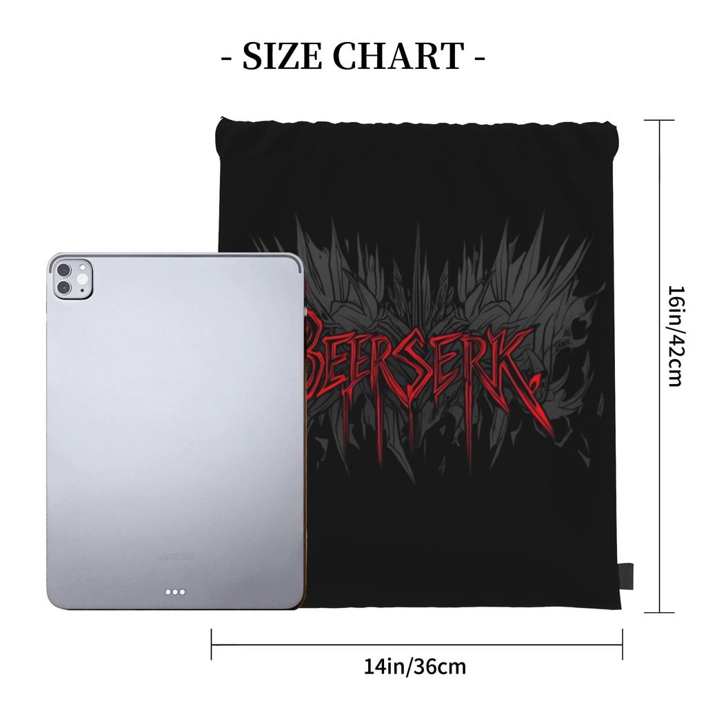 Custom B-Berserkes Drawstring Bags Men Women Lightweight Adventure Sports Gym Storage Backpack